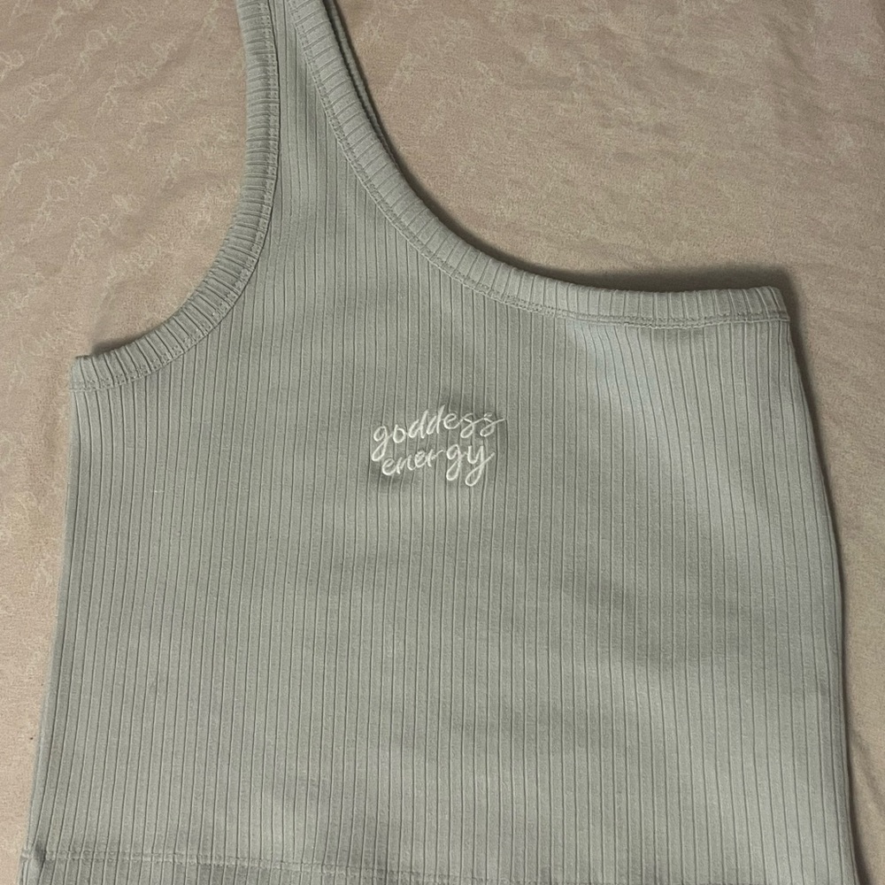 Goddess Energy Ribbed Tank Top - Gray